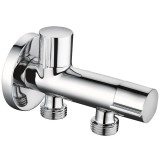 Διακόπτης Μπιντέ Γωνιακός Διπλός 1/2" Black Matt 098144