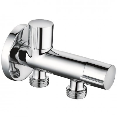 Διακόπτης Μπιντέ Γωνιακός Διπλός 1/2" Black Matt 098144