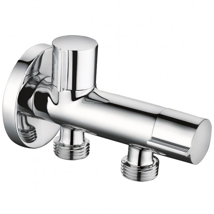 Διακόπτης Μπιντέ Γωνιακός Διπλός 1/2" Black Matt 098144