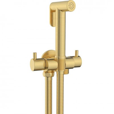 Σετ Διπλού Διακόπτη Μπιντέ (μόνο Κρύο) Brushed Gold Interflex DOUBLE ROUND SERIE 098146