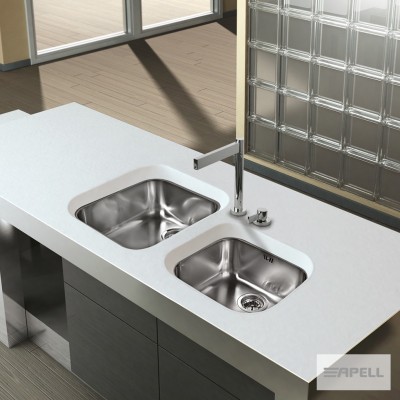 Ανοξείδωτος  Nεροχύτης Υποκαθήμενος Apell Ferrara  8445-110 (47x42) Inox Λείο