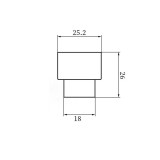 Πόμολο Επίπλου Αλουμινίου Ø25 08xΥ25.94mm Μαύρο ORAMIS 10100403