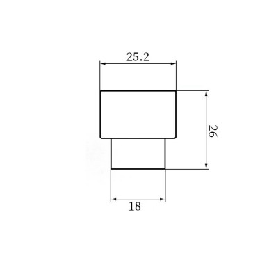 Πόμολο Επίπλου Αλουμινίου Ø25 08xΥ25.94mm Μαύρο ORAMIS 10100403