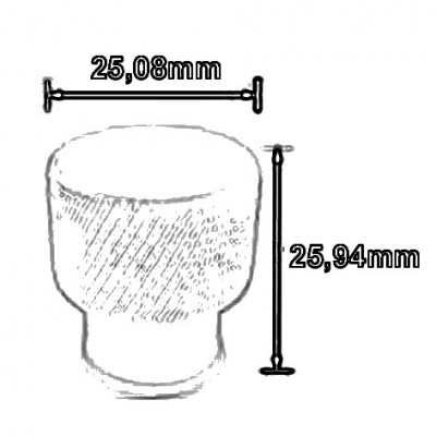 Πόμολο Επίπλου Ø25 08xΥ25.94mm Ρόζ Χρυσό ORAMIS 10100405 