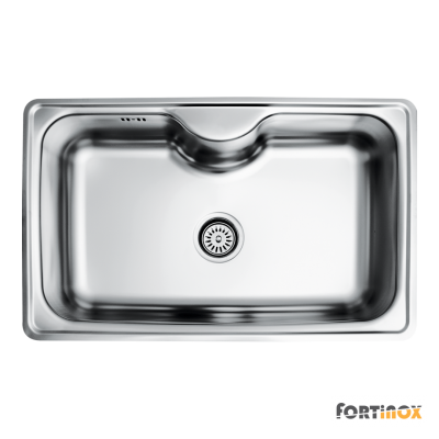 Ανοξείδωτος Nεροχύτης Fortinox Arena 22060-110 (80x50) Λείος