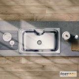 Ανοξείδωτος Nεροχύτης Fortinox Arena 22080-110 (80x50) Λείος