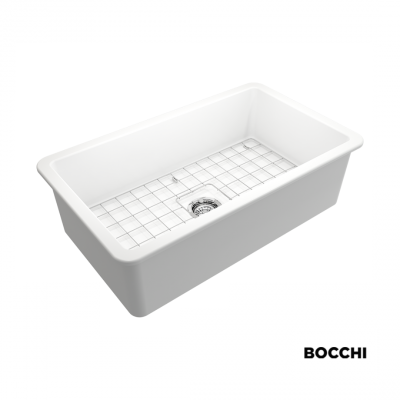 Νεροχύτης Πορσελάνη Bocchi 1362-301 (81 x 48) White matt Υποκαθήμενος ή Ένθετος Germany