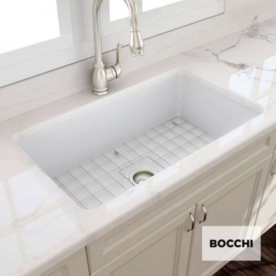 Νεροχύτης Πορσελάνη Bocchi 1362-301 (81 x 48) White matt Υποκαθήμενος ή Ένθετος Germany