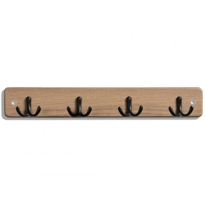 Ξύλινη Κρεμάστρα Νο4 ΟΑΚ Μαύρο Ματ σειρά 119 Frans Interior Design 119.16.15.4