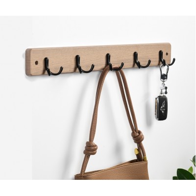 Ξύλινη Κρεμάστρα Νο5 ΟΑΚ Μαύρο Ματ σειρά 119 Frans Interior Design 119.16.15.5