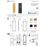 Χούφτες για Συρόμενες Πόρτες (2τεμάχια Ζευγάρι) με Κλείστρο Convex Σειρά 1507ZSAF-S02S02 Ματ Ορείχαλκος