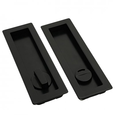 Χούφτες για Συρόμενες Πόρτες (2τεμάχια Ζευγάρι) με Κλείστρο Convex Σειρά 1507ZSAF-S19S19 Ματ Μαύρο