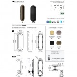 Χούφτες για Συρόμενες Πόρτες (2τεμάχια Ζευγάρι) με Κλείστρο Convex Σειρά 1509ZSAF-S02S02 Ματ Ορείχαλκος