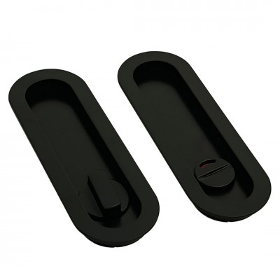 Χούφτες για Συρόμενες Πόρτες (2τεμάχια Ζευγάρι) με Κλείστρο Convex Σειρά 1509ZSAF-S19S19 Ματ Μαύρο