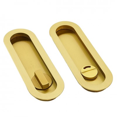 Χούφτες για Συρόμενες Πόρτες (2τεμάχια Ζευγάρι) με Κλείστρο Convex Σειρά 1509ZSAF-S02S02 Ματ Ορείχαλκος