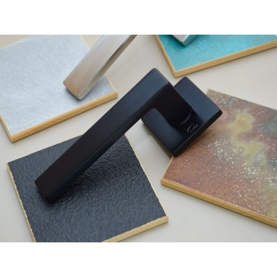 Πόμολα Πόρτας (Μονό ή Ζεύγος) Χειρολαβή με Ροζέτα Convex 2295S Ματ Νίκελ S05S05