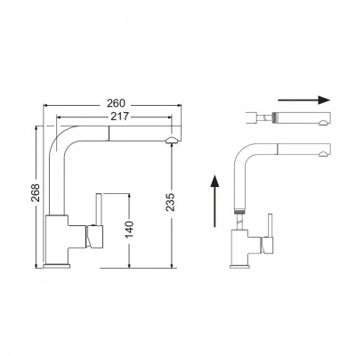 Μπαταρία Κουζίνας Armando Vicario Fluo 18584-100 Chrome Italy