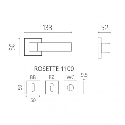 Πόμολα Πόρτας (Μονό ή Ζεύγος) Χειρολαβή με Ροζέτα Ζωγομετάλ 396 Copper Aged 6464