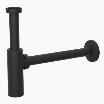 Σιφώνι Νιπτήρος Επεκτεινόμενο Στρόγγυλο Μαύρο 200-300 ABS