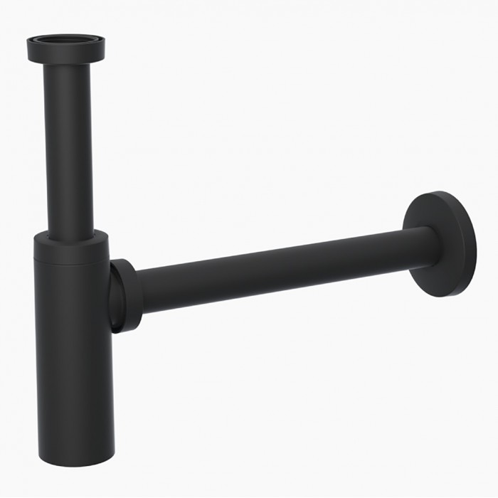 Σιφώνι Νιπτήρος Επεκτεινόμενο Στρόγγυλο Μαύρο 200-300 ABS