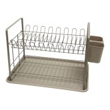 Στεγνωτήρας Νεροχύτη Διώροφος Μεταλλικός σε Καφέ Χρώμα 48x32x29cm ANKOR 851447