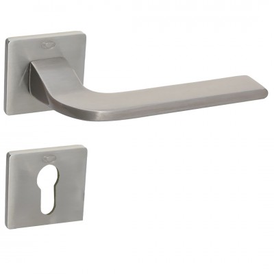 Πόμολα Πόρτας (Μονό ή Ζεύγος) Χειρολαβή με Ροζέτα Convex 2265S Ματ Νίκελ S05S05