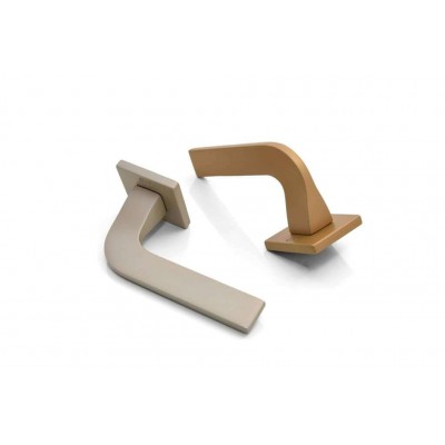 Πόμολα Πόρτας (Μονό ή Ζεύγος) Χειρολαβή με Ροζέτα Convex 2265S Ματ Μαύρο S19S19