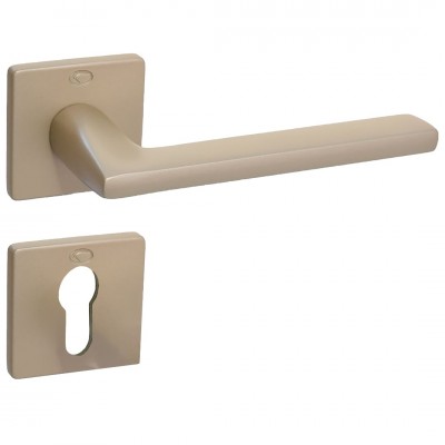 Πόμολα Πόρτας (Μονό ή Ζεύγος) Χειρολαβή με Ροζέτα Convex 2275S Σατέν Νίκελ S25S25