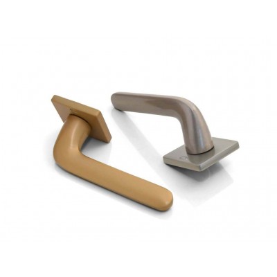 Πόμολα Πόρτας (Μονό ή Ζεύγος) Χειρολαβή με Ροζέτα Convex 2285S Ματ Μαύρο S19S19