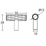 Πόμολο Επίπλων Convex (1 τεμάχιο) 2315T Ματ Νίκελ 5x3,9cm S05S05