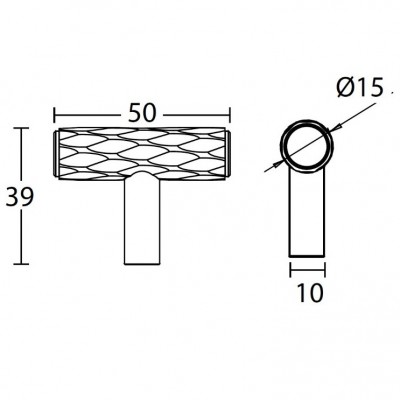 Πόμολο Επίπλων Convex (1 τεμάχιο) 2315T Ματ Νίκελ 5x3,9cm S05S05