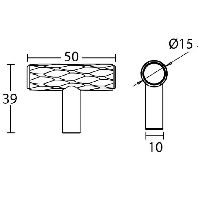 Πόμολο Επίπλων Convex (1 τεμάχιο) 2315T Ματ Νίκελ 5x3,9cm S05S05