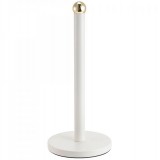 Βάση για Χαρτί Κουζίνας Μεταλλική Λευκή με Χρυσή Λεπτομέρεια 15x15x34cm Ankor 850358