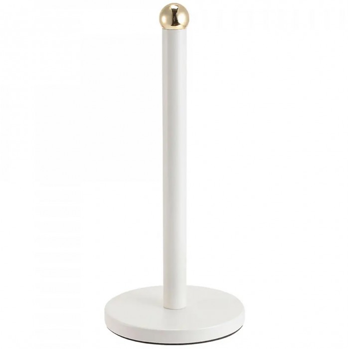 Βάση για Χαρτί Κουζίνας Μεταλλική Λευκή με Χρυσή Λεπτομέρεια 15x15x34cm Ankor 850358