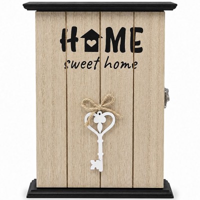 Κλειδοθήκη Τοίχου Ξύλινη Μαύρο με Φυσικό Χρώμα Keys Ankor 855476