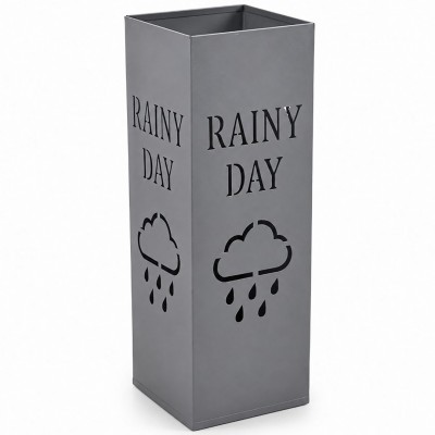 Ομπρελοθήκη Mεταλλική Γκρι Ματ rainy day 15,5x15,5x48,5εκ. Ankor 855872
