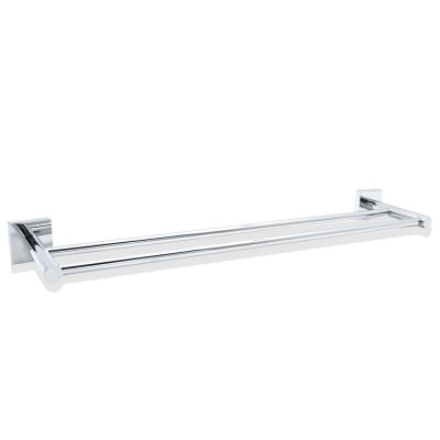Διπλή Πετσετοθήκη Επιτοίχια 60cm Chrome Conset C1579-610S04S04
