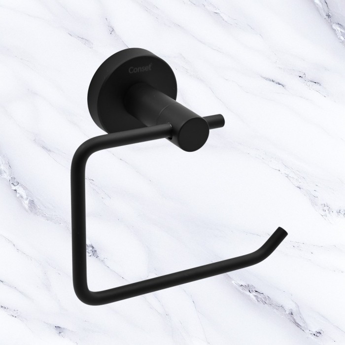 Θήκη Χαρτιού Υγείας Μπάνιου Μαύρη Conset C1581-140S19S19