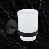 Ποτηροθήκη Επιτοίχια Black Mat Conset C1587-110S19S19