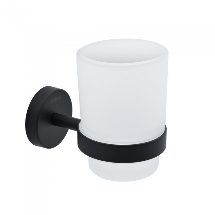 Ποτηροθήκη Επιτοίχια Black Mat Conset C1587-110S19S19