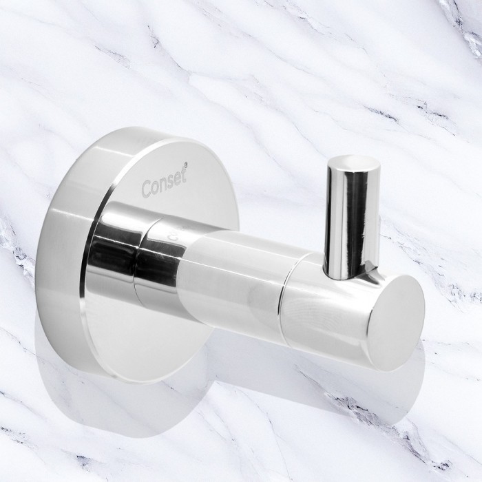 Άγκιστρο – Κρεμάστρα Μονή Μπάνιου Χρώμιο Conset C1591-54