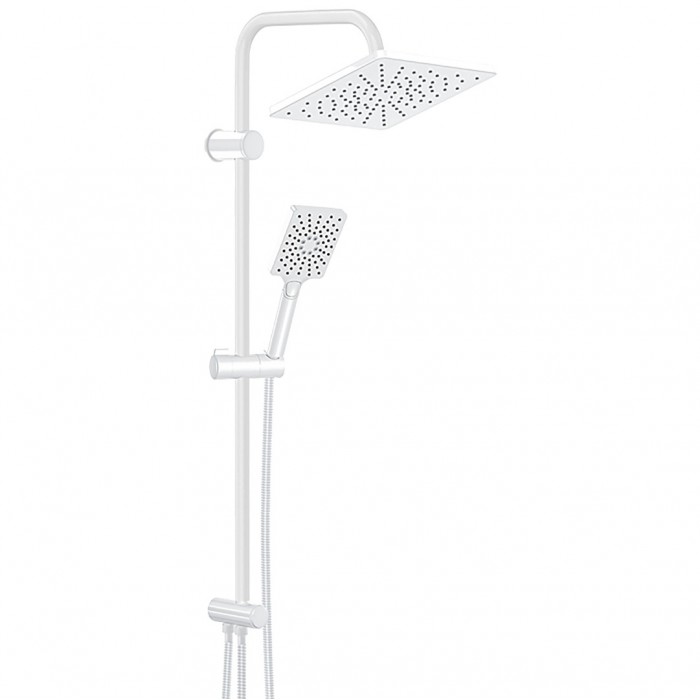 Στήλη Ντους Duscheline Τετράγωνη Pera Alpine White DM-7494 Λευκό