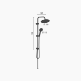 Στήλη Ντους Duscheline Στρογγυλή Icon Mat Gold DM-7503 Ματ Χρυσό