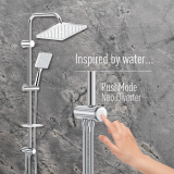 Στήλη Ντους Duscheline Στρογγυλή Dusho Mat Chrome DM-7037 Ματ Χρώμιο