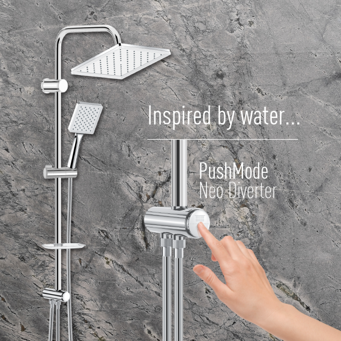 Στήλη Ντους Duscheline Στρογγυλή Dusho Mat Chrome DM-7037 Ματ Χρώμιο