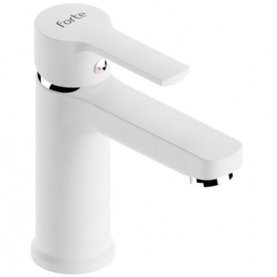 Μπαταρία Νιπτήρα Ορειχάλκινη Forte  M 1602-WHT Ματ Λευκό