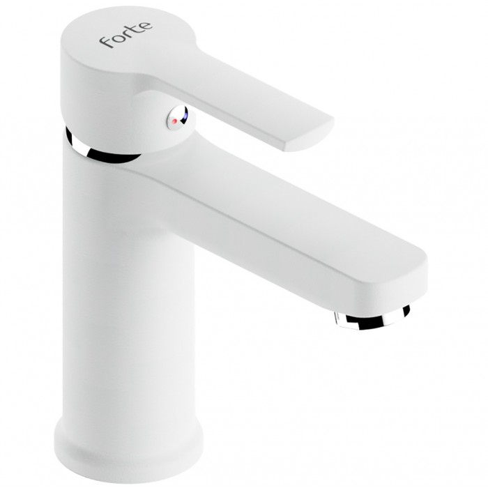 Μπαταρία Νιπτήρα Ορειχάλκινη Forte  M 1602-WHT Ματ Λευκό