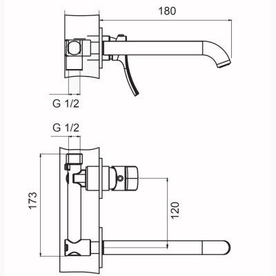Μπαταρία Εντοιχισμού Νιπτήρας Ορειχάλκινο Valero VM-1804 Brushed Gold