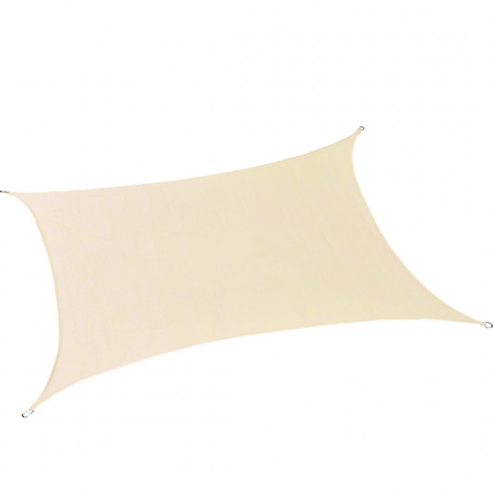 Πανί Σκίασης 2x3m 200gr/m2 Εκρού με 4 Κρίκους Ankor 831661