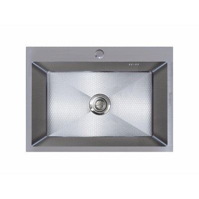 Ανοξείδωτος Νεροχύτης Κυψέλη Επικαθήμενος STAINLESS STEEL 6050HS VΙSΙΟΝ ΗΟΝΕΥ CΟΜΒ Sanitec 60Χ50 1V